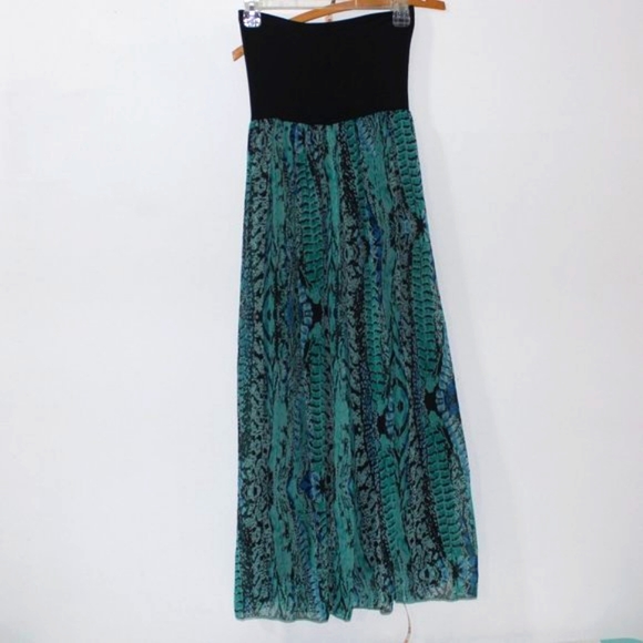 💙 Chelsea & Theodore Maxi Skirt or Midi Dress Size Small - Picture 2 of 7
